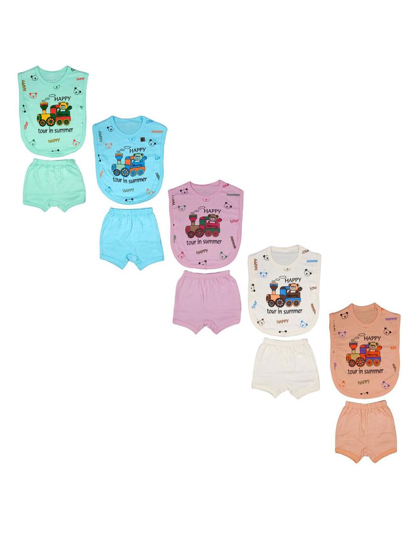 kids printed cotton shorts twin sets combo - 21683462 -  Standard Image - 1