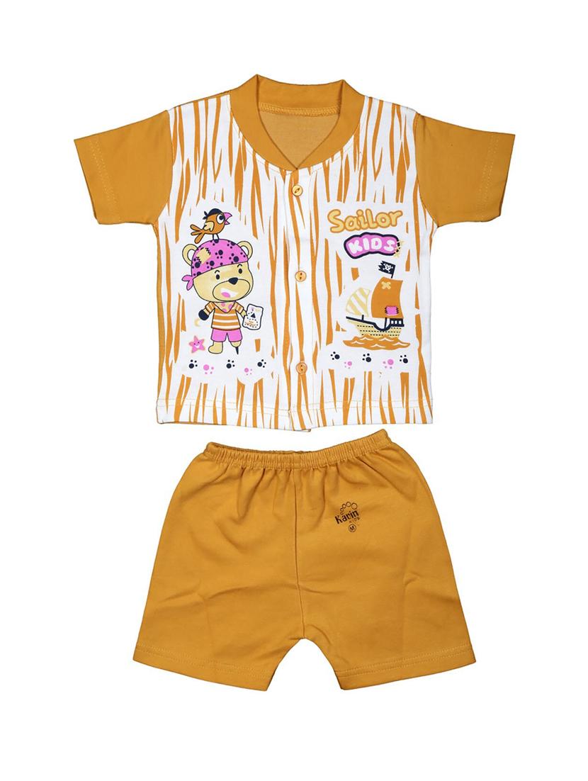 kids printed cotton shorts twin sets combo - 21683464 -  Standard Image - 1