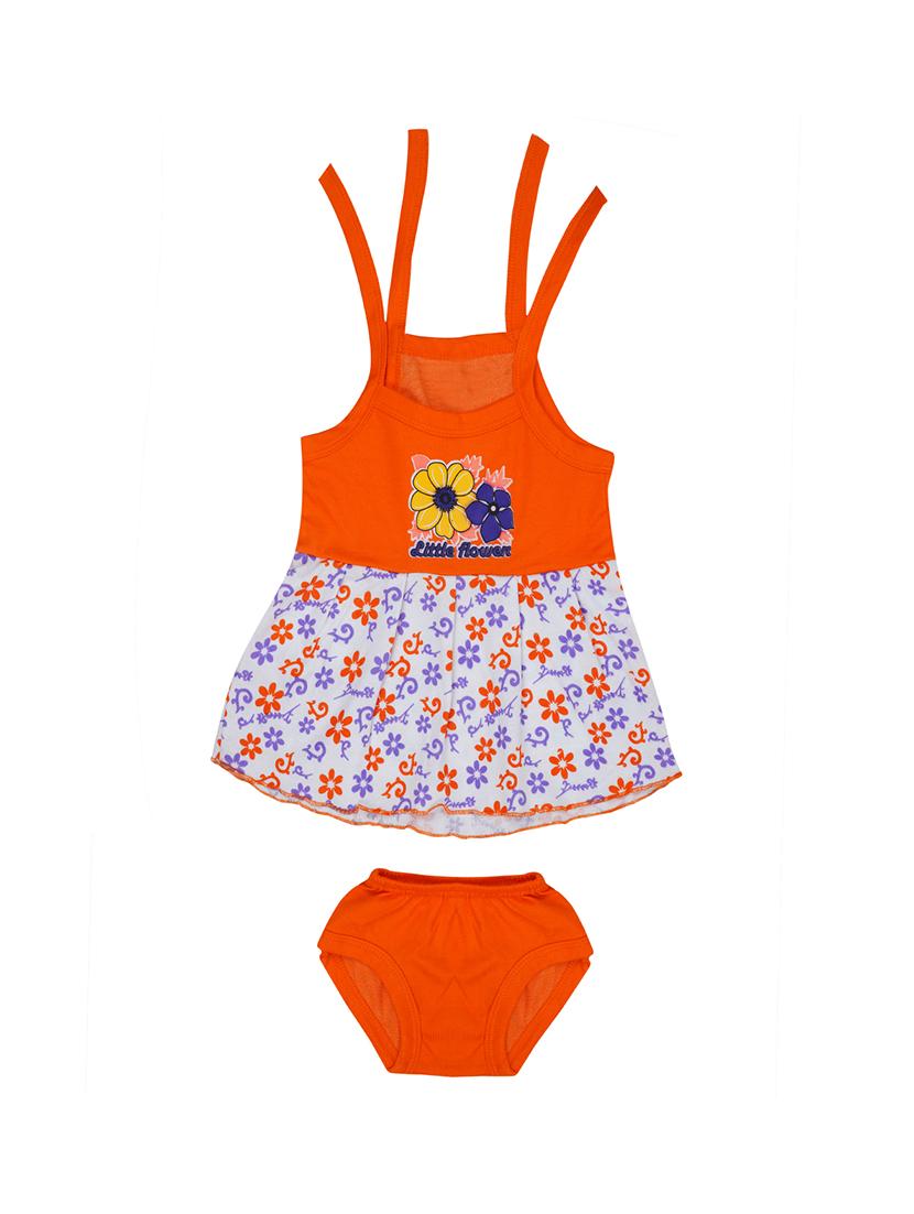 girls printed frock & bloomer combo - 21683506 -  Standard Image - 1