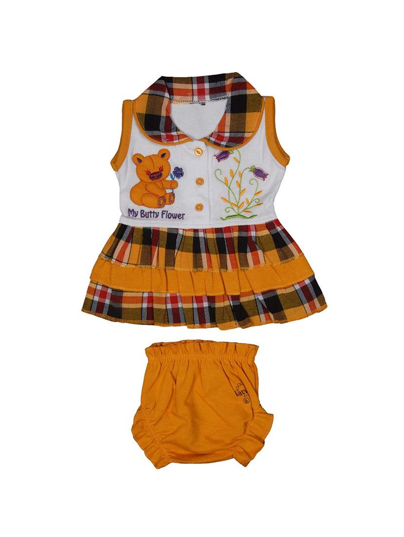 girls printed frock & bloomer combo - 21683516 -  Standard Image - 1