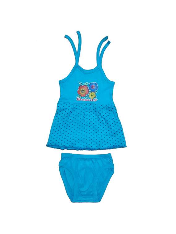 girls printed frock & bloomer combo - 21683532 -  Standard Image - 1