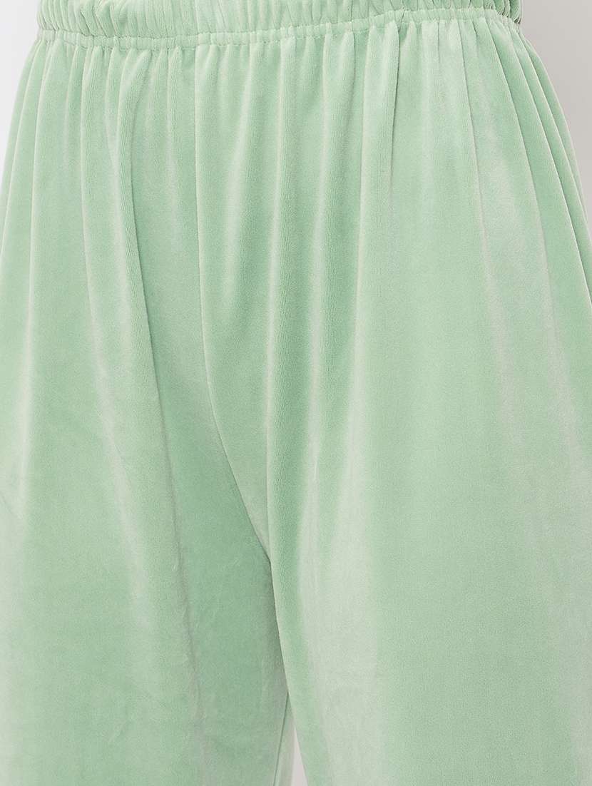 women solid hooded nightwear pyjama set - 21683540 -  Standard Image - 6