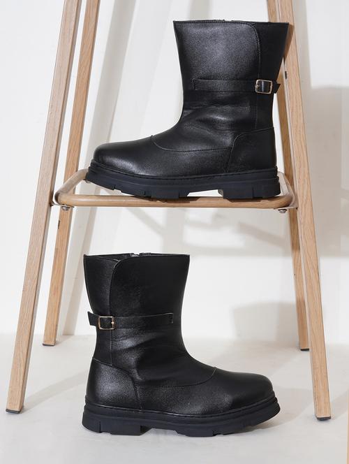 women black ankle length boot - 21683585 - Standard Image - 0