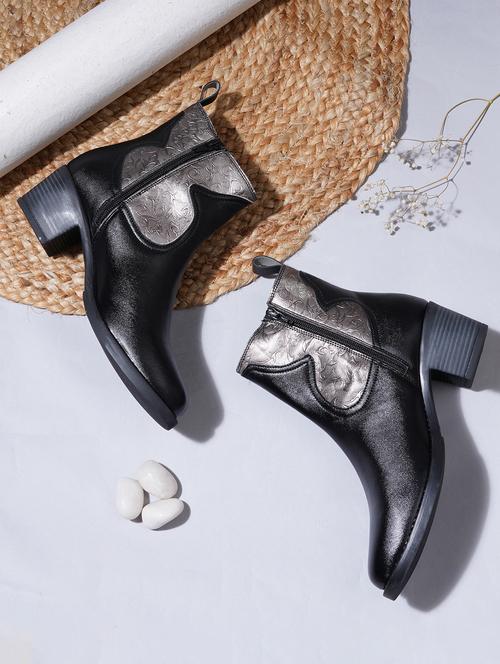 women black ankle length boot - 21683587 - Standard Image - 0