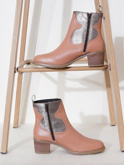 women tan ankle length boot - 21683588 - Standard Image - 0