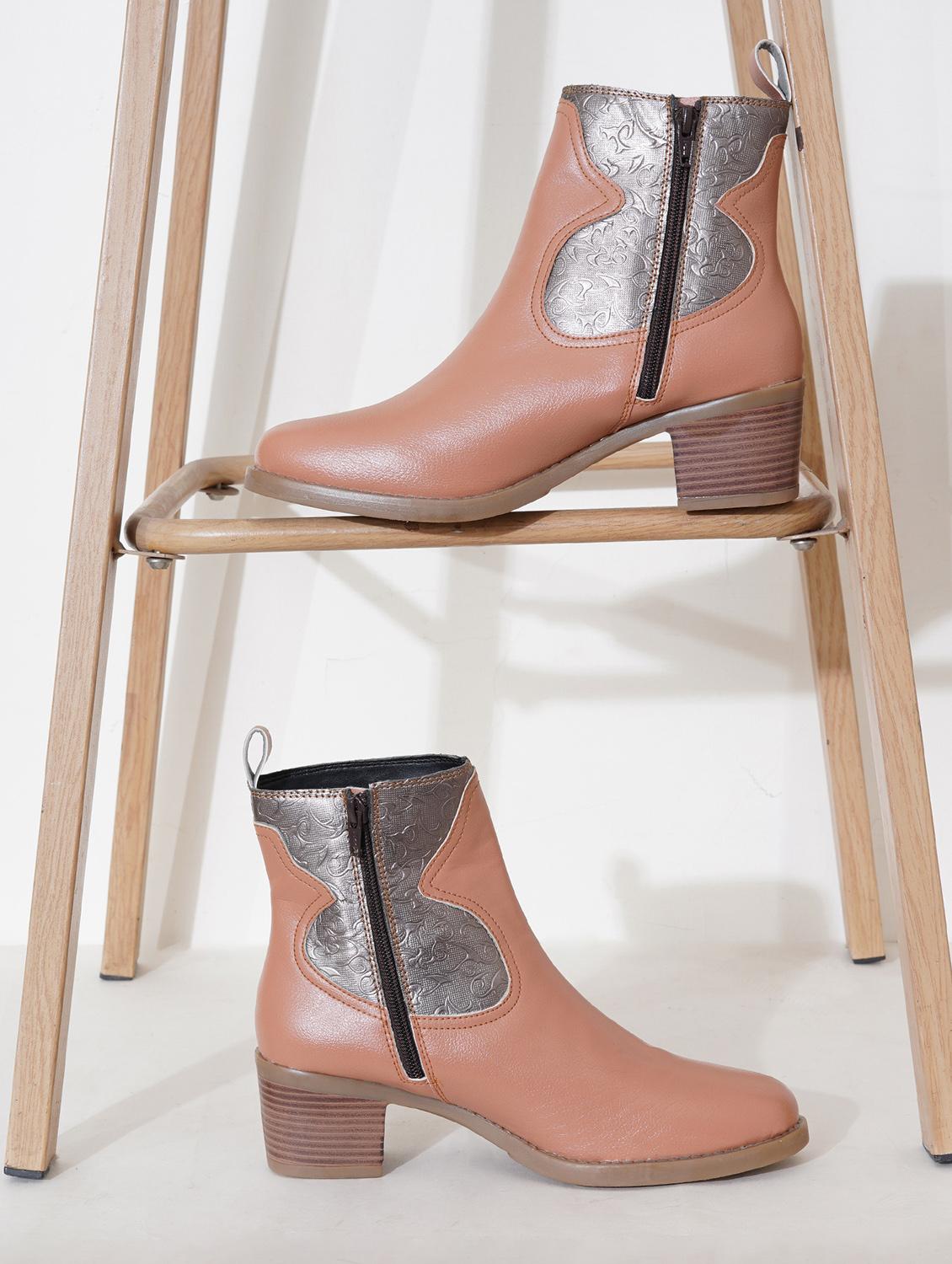 women tan ankle length boot - 21683588 - Zoom Image - 0