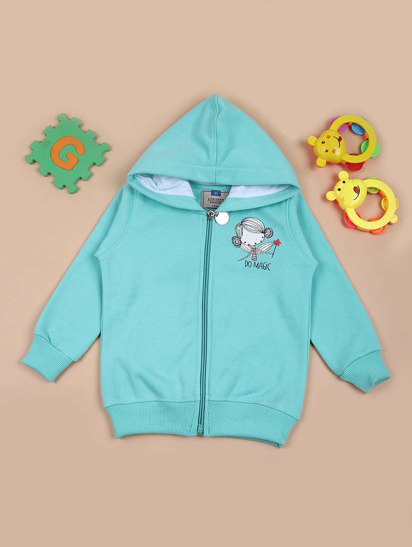 girls long sleeves front & back print sweatshirt