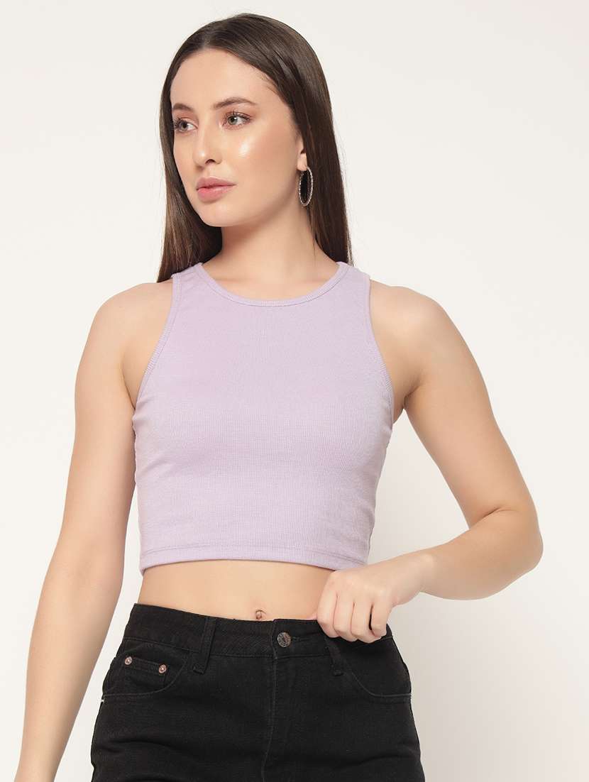 women solid sleeveless tanl top
