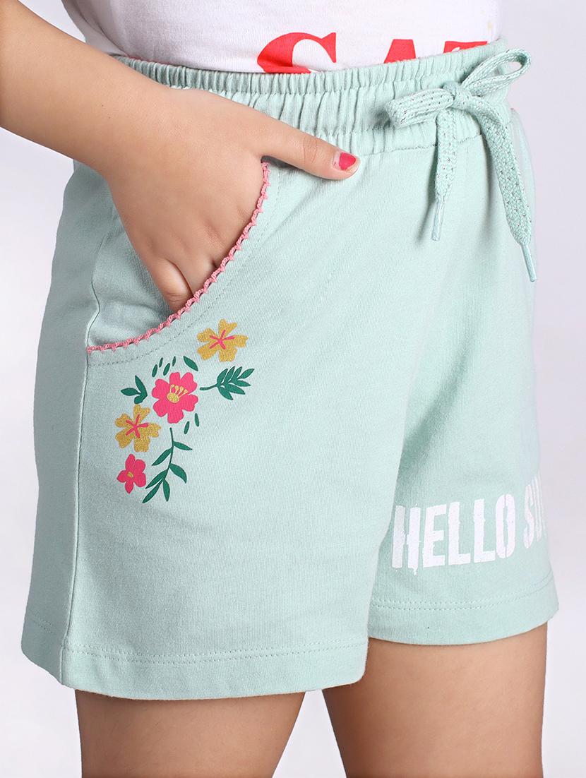 girls mid rise cotton shorts combo - 21683891 - Standard Image - 1