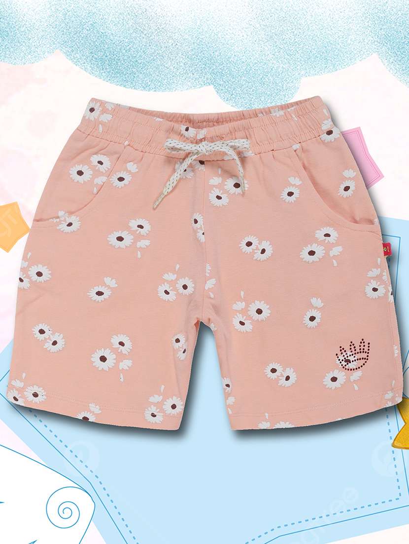 girls mid rise cotton shorts  - 21683893 -  Standard Image - 1