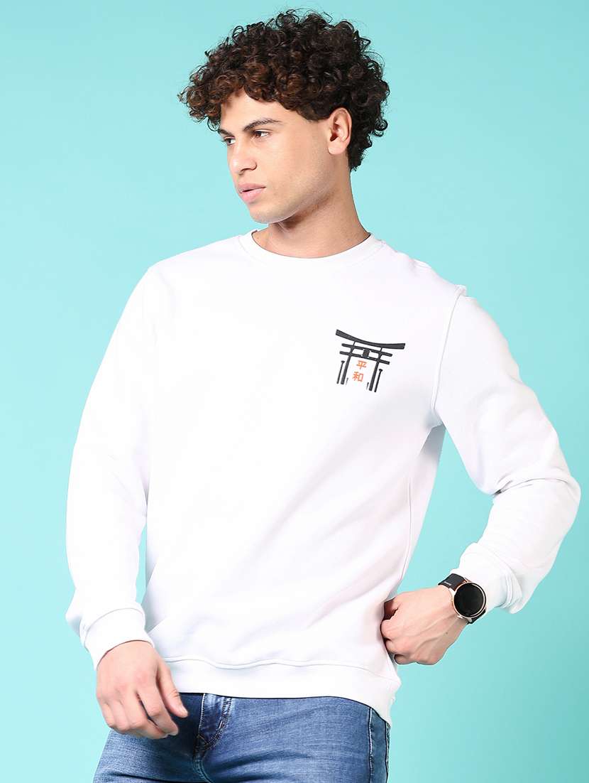 men back print long sleeve sweatshirt - 21683912 -  Standard Image - 1