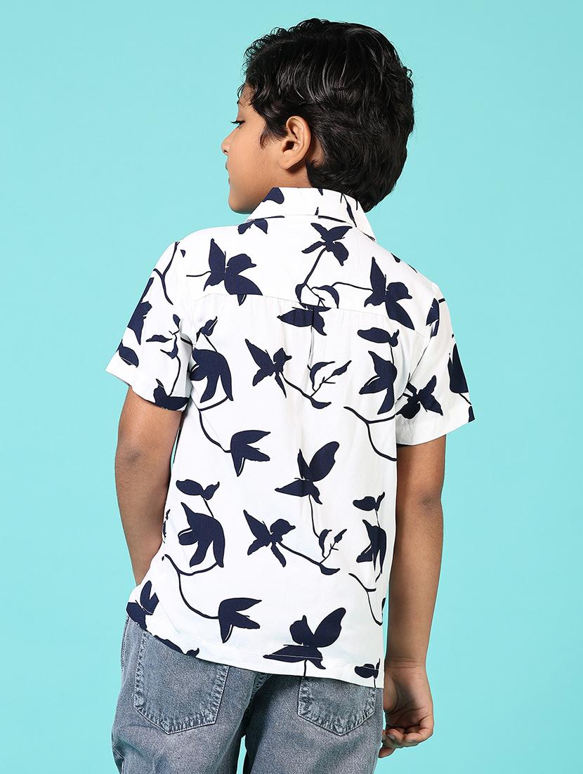 boys printed cuban collared short sleeves shirt - 21683930 - Standard Image - 4