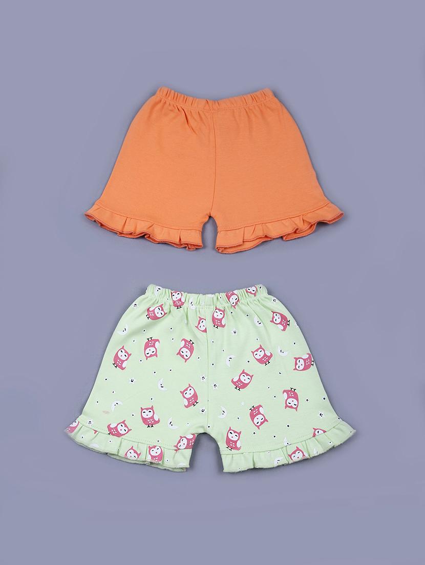 girls pack of 2 printed shorts - 21683931 - Standard Image - 1