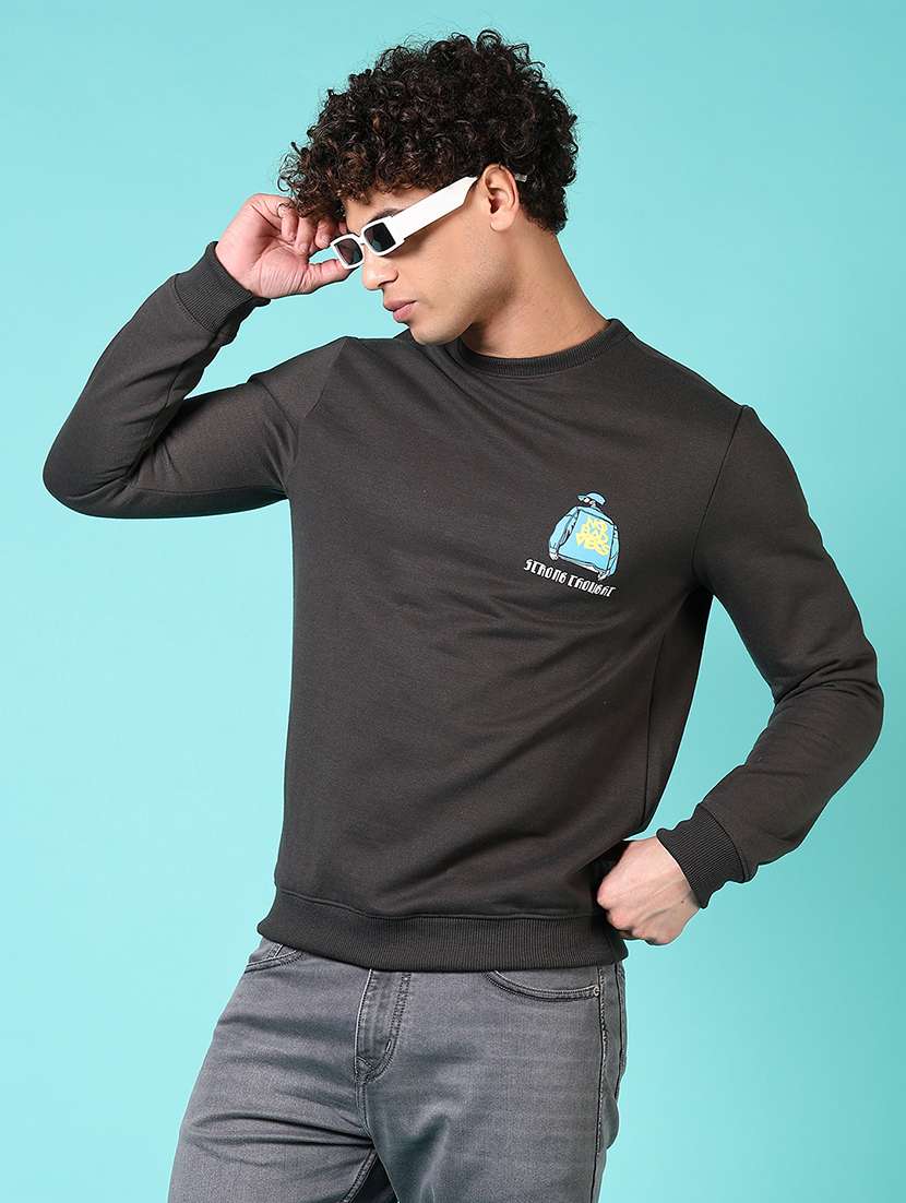 men long sleeves front & back print sweatshirt - 21683950 - Standard Image - 1