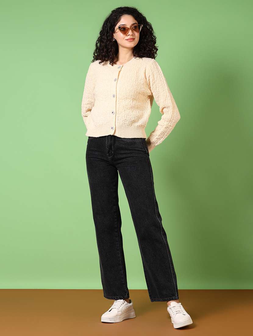 women self designed long sleeve cardigan - 21683964 - Standard Image - 4