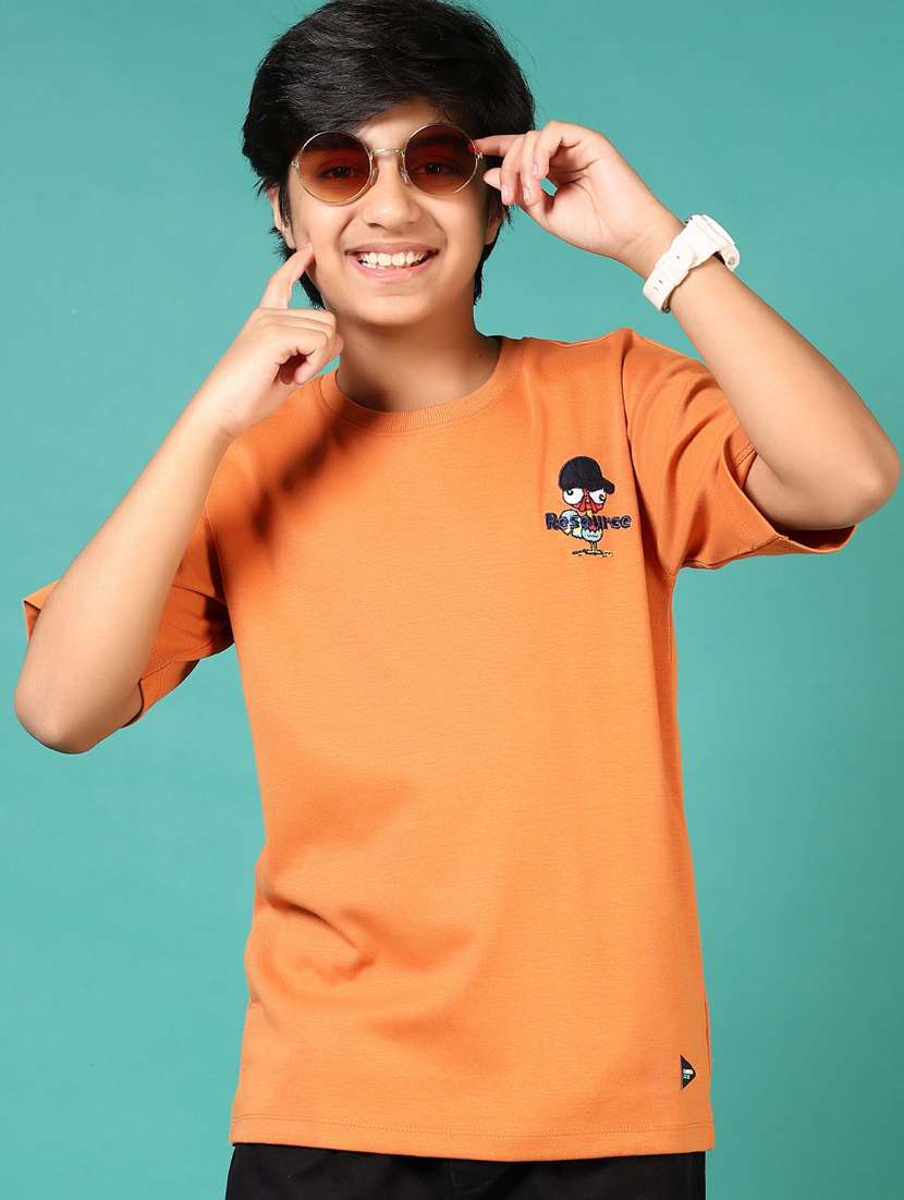 boys front & back print short sleeve t-shirt - 21684054 -  Standard Image - 1