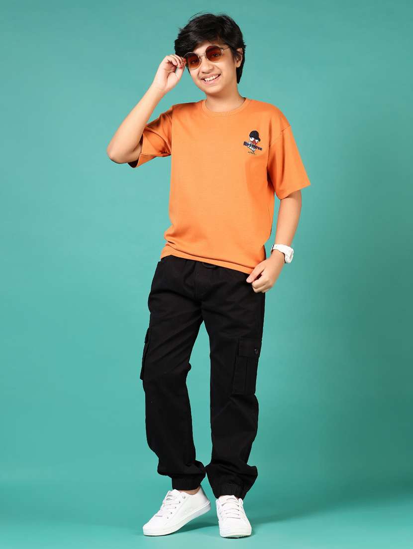 boys front & back print short sleeve t-shirt - 21684054 -  Standard Image - 4
