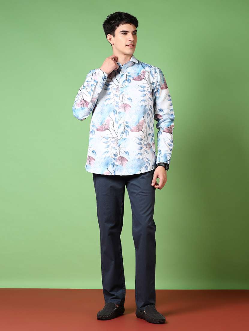 men solid mid rise chinos trouser - 21684068 -  Standard Image - 4
