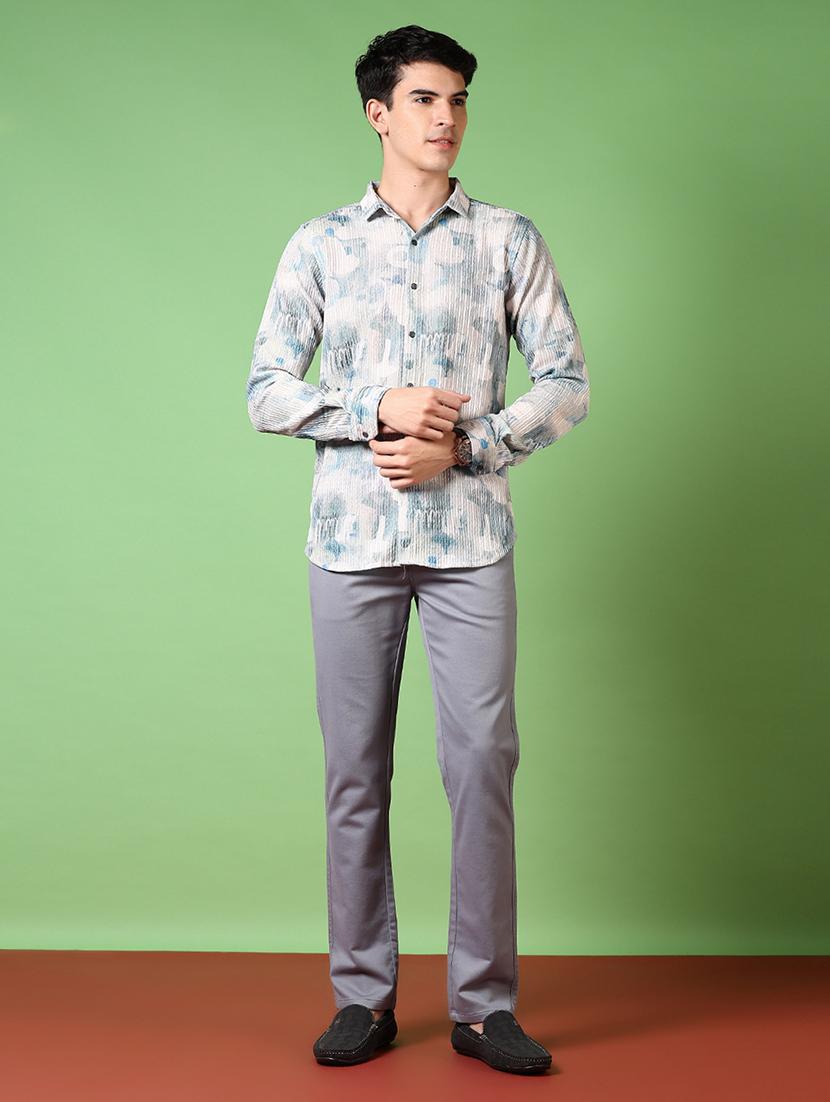 men solid mid rise chinos trouser - 21684071 - Standard Image - 4