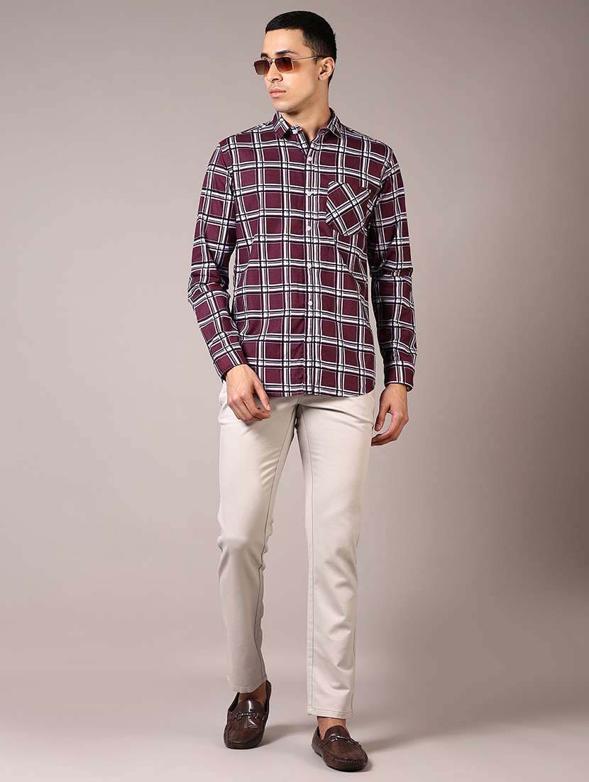 men solid mid rise chinos trouser - 21684082 -  Standard Image - 4