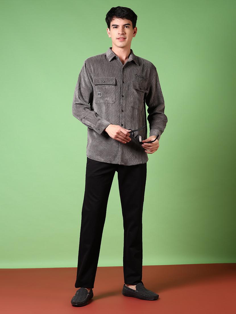 men solid mid rise chinos trouser - 21684083 - Standard Image - 4