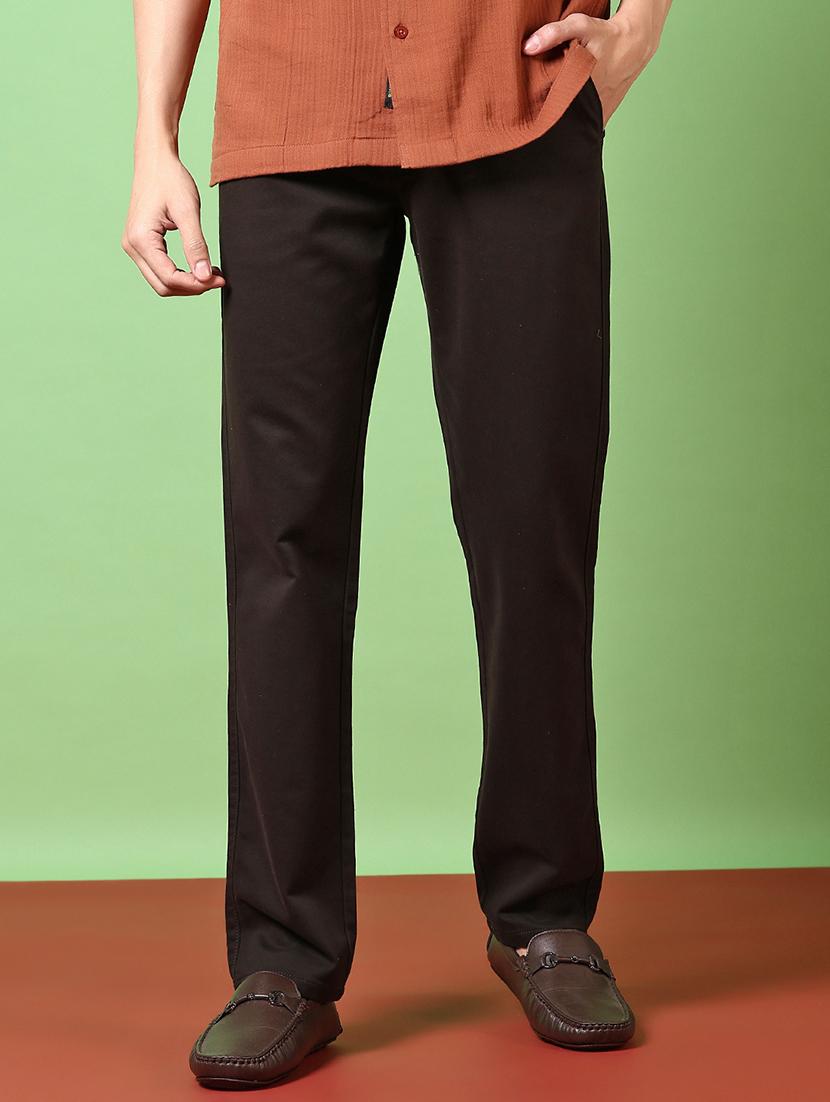 men solid mid rise chinos trouser - 21684085 -  Standard Image - 1