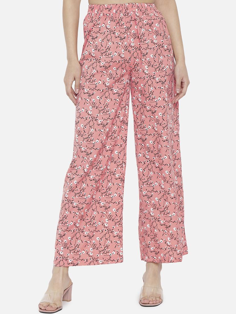 women printed mid rise straight palazzo - 21684835 - Zoom Image - 0