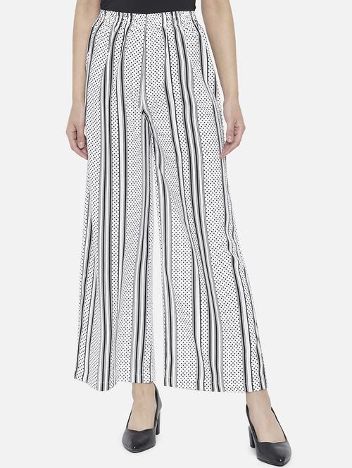 women printed mid rise straight palazzo - 21684836 - Standard Image - 0