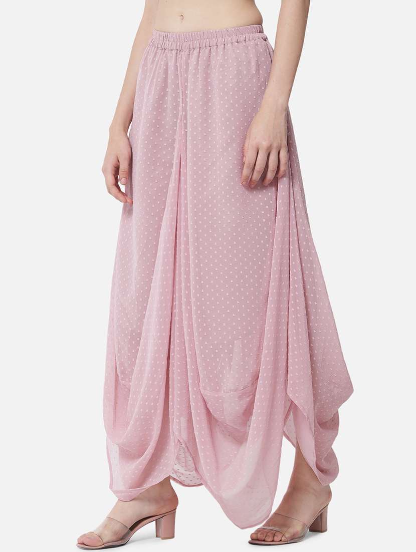 women solid mid rise flared palazzo - 21684848 -  Standard Image - 1