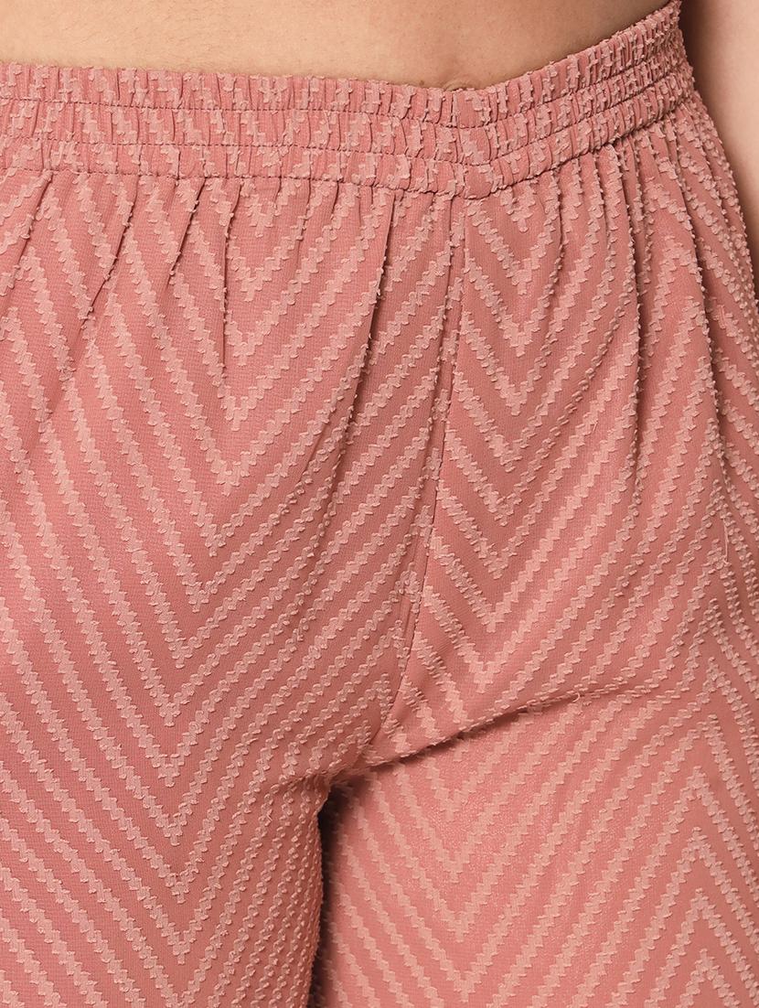women self designed mid rise straight palazzo - 21684858 - Standard Image - 4