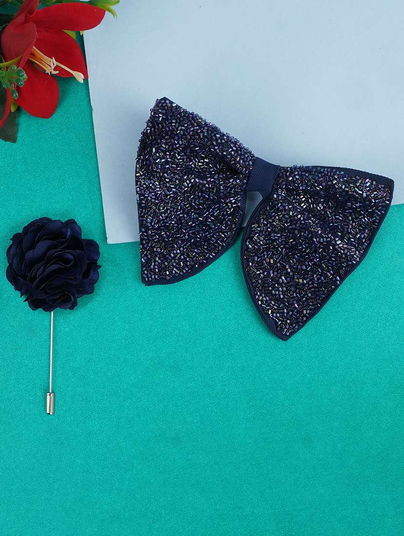 men elegant accessory set of bow tie & lapel pin combo
