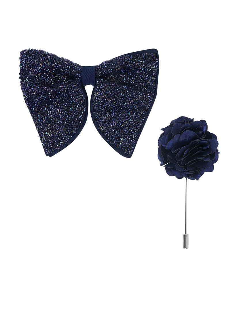 men elegant accessory set of bow tie & lapel pin combo - 21684922 -  Standard Image - 1