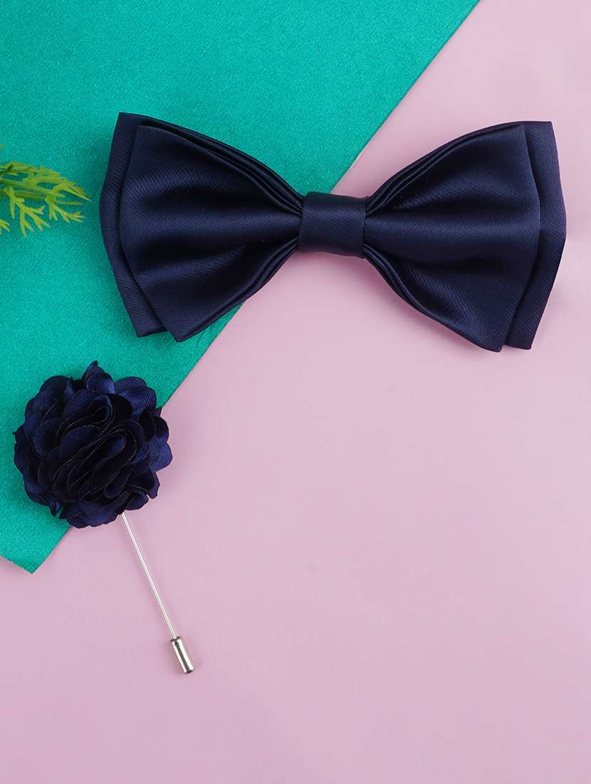 men elegant accessory set of bow tie & lapel pin combo