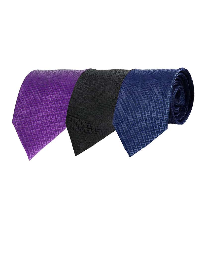 men elegant combo of self-textured ties