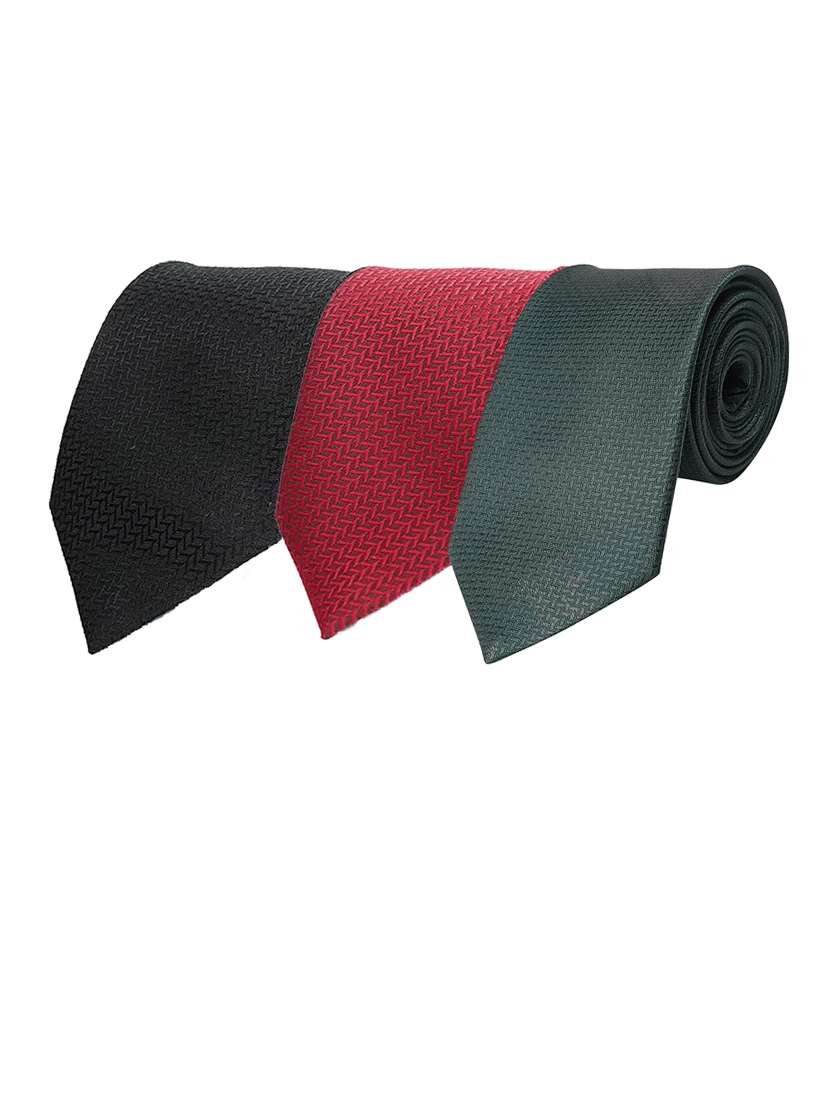 men elegant combo of self-textured ties