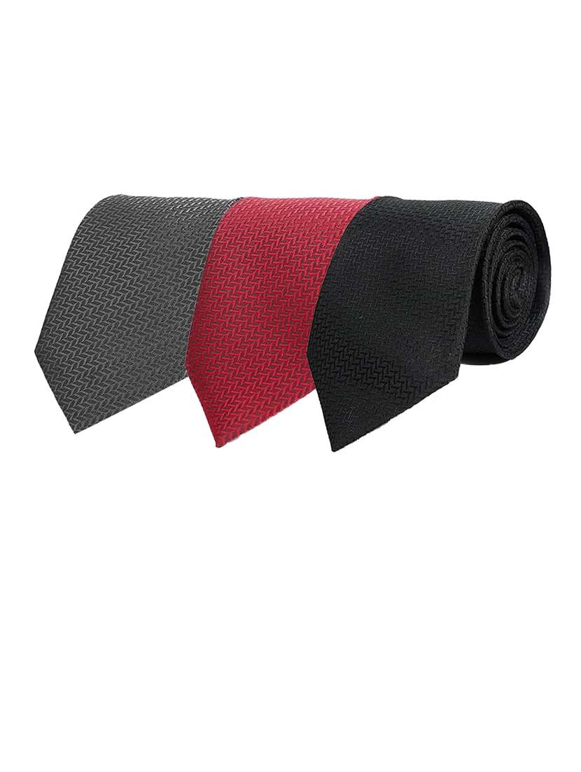 men elegant combo of self-textured ties