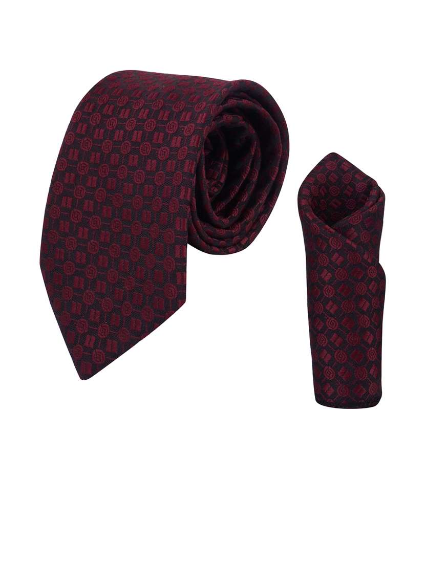 men elegant self-textured tie with pocket 