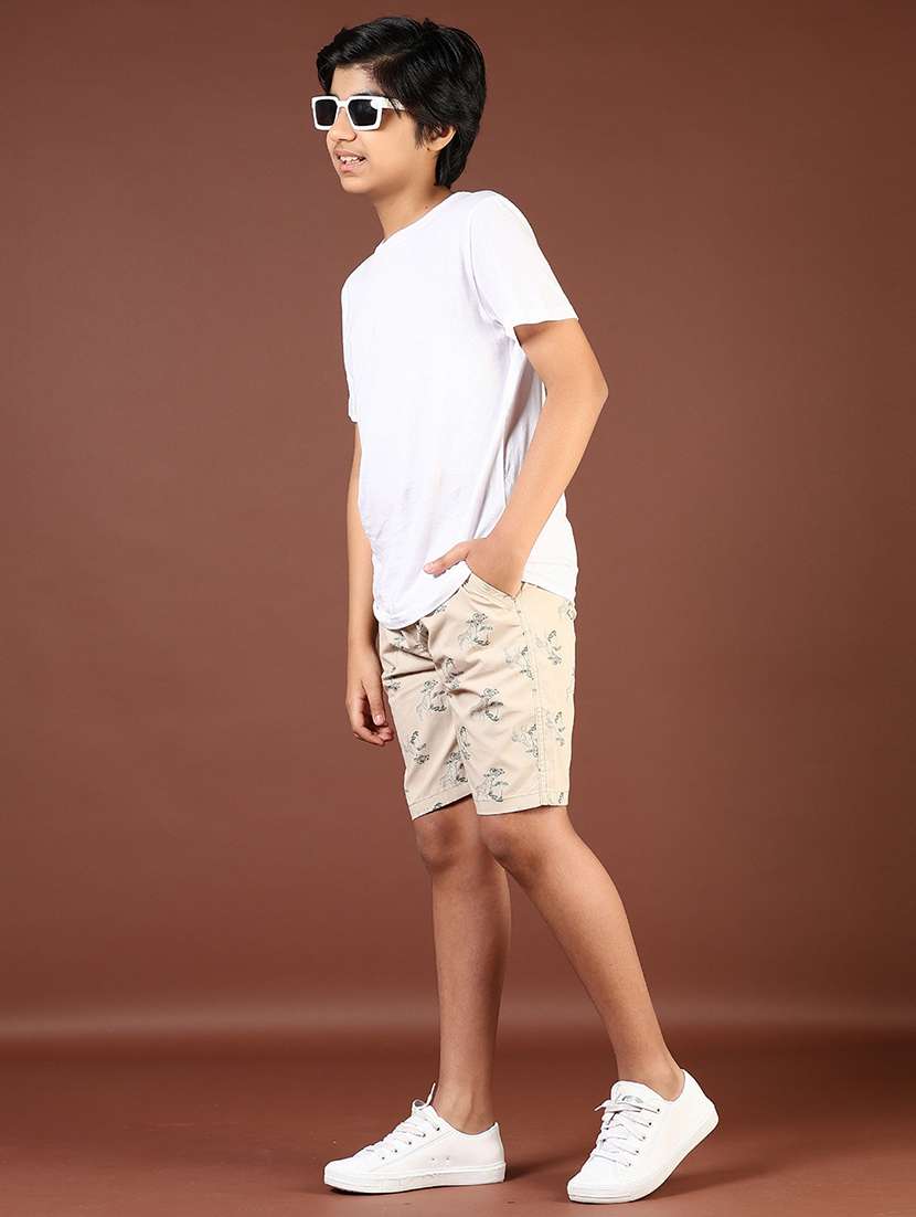 boys printed mid rise regular fit short - 21685116 -  Standard Image - 4