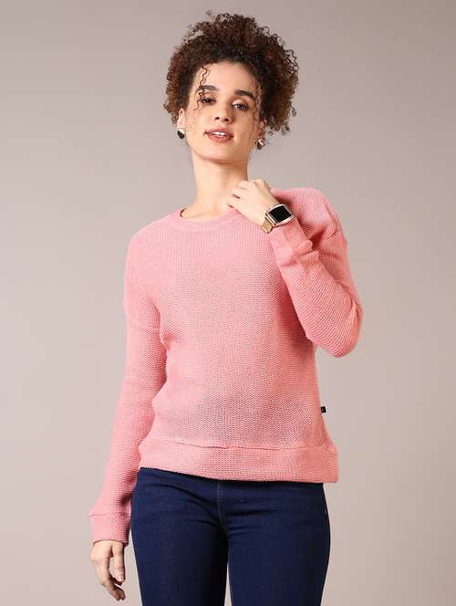 women solid long sleeve pullover - 21685183 -  Standard Image - 0