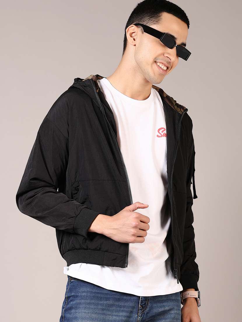 men printed long sleeve bomber jacket - 21685200 -  Standard Image - 1