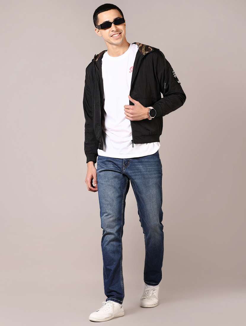 men printed long sleeve bomber jacket - 21685200 -  Standard Image - 4