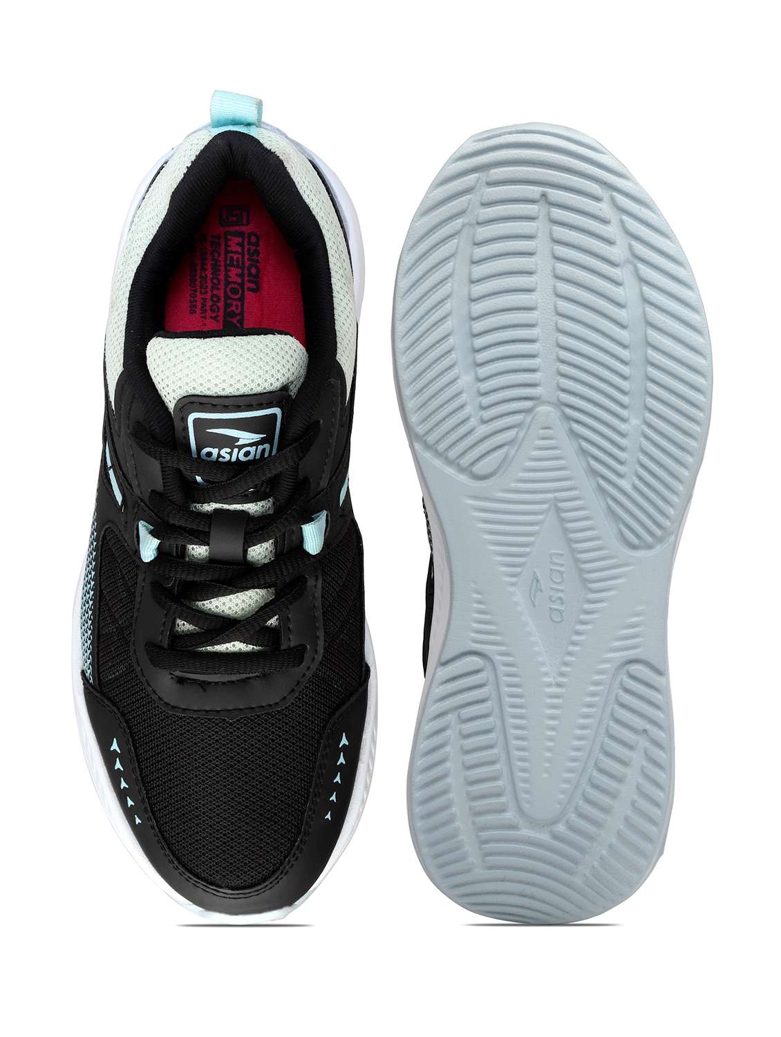women black lace-up sports shoes - 21685417 -  Standard Image - 4