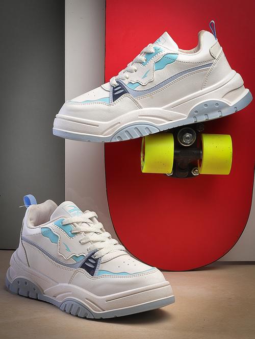 women white lace-up sneakers - 21685438 -  Standard Image - 0