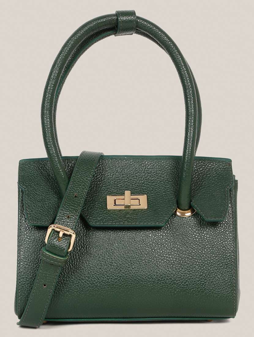 women solid leather handbag
