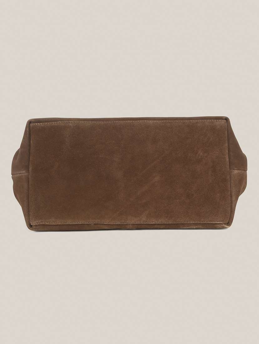 Women Solid Leather Handbag