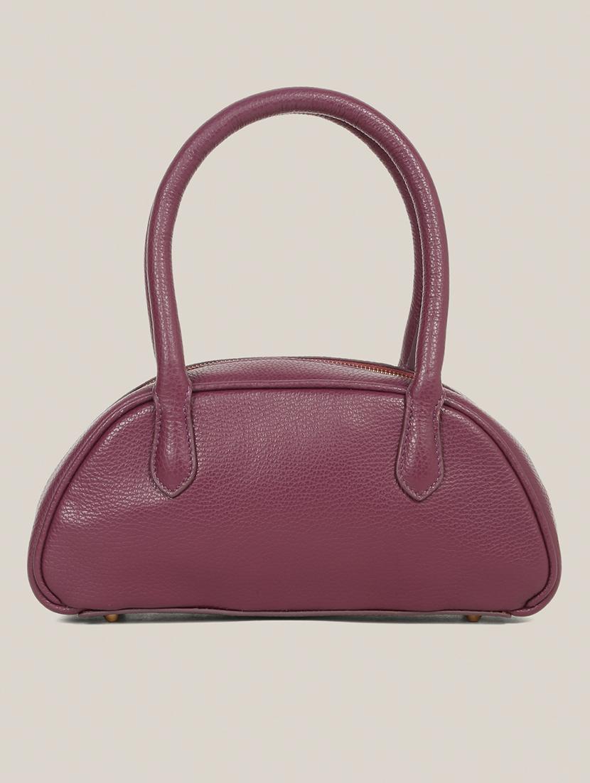 women purple solid leather handbag - 21685489 - Zoom Image - 0