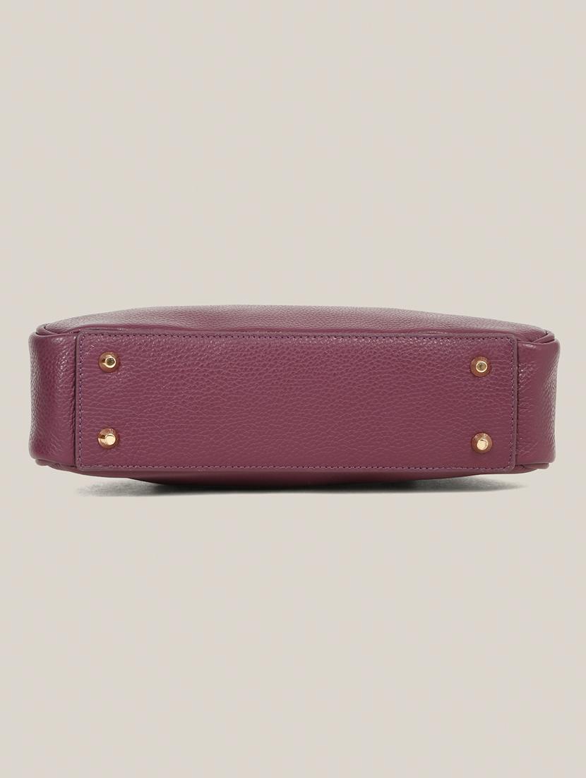 women purple solid leather handbag - 21685489 - Standard Image - 4