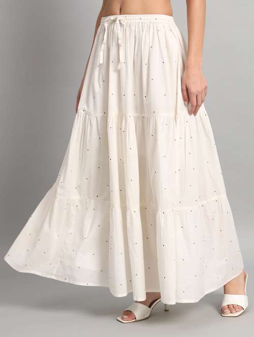 women white printed long skirt