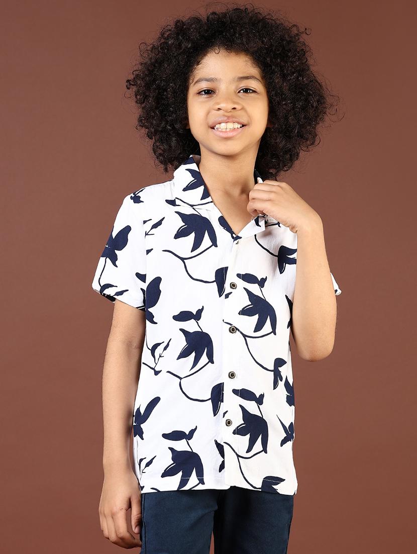 boys printed cuban collared short sleeve shirt - 21685613 -  Standard Image - 1