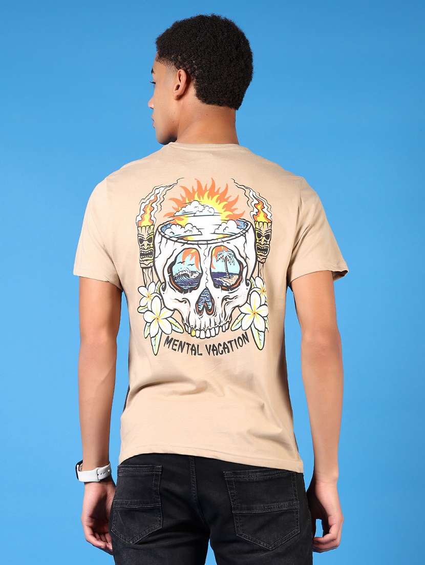 men printed short sleeves t-shirt - 21685676 - Standard Image - 1